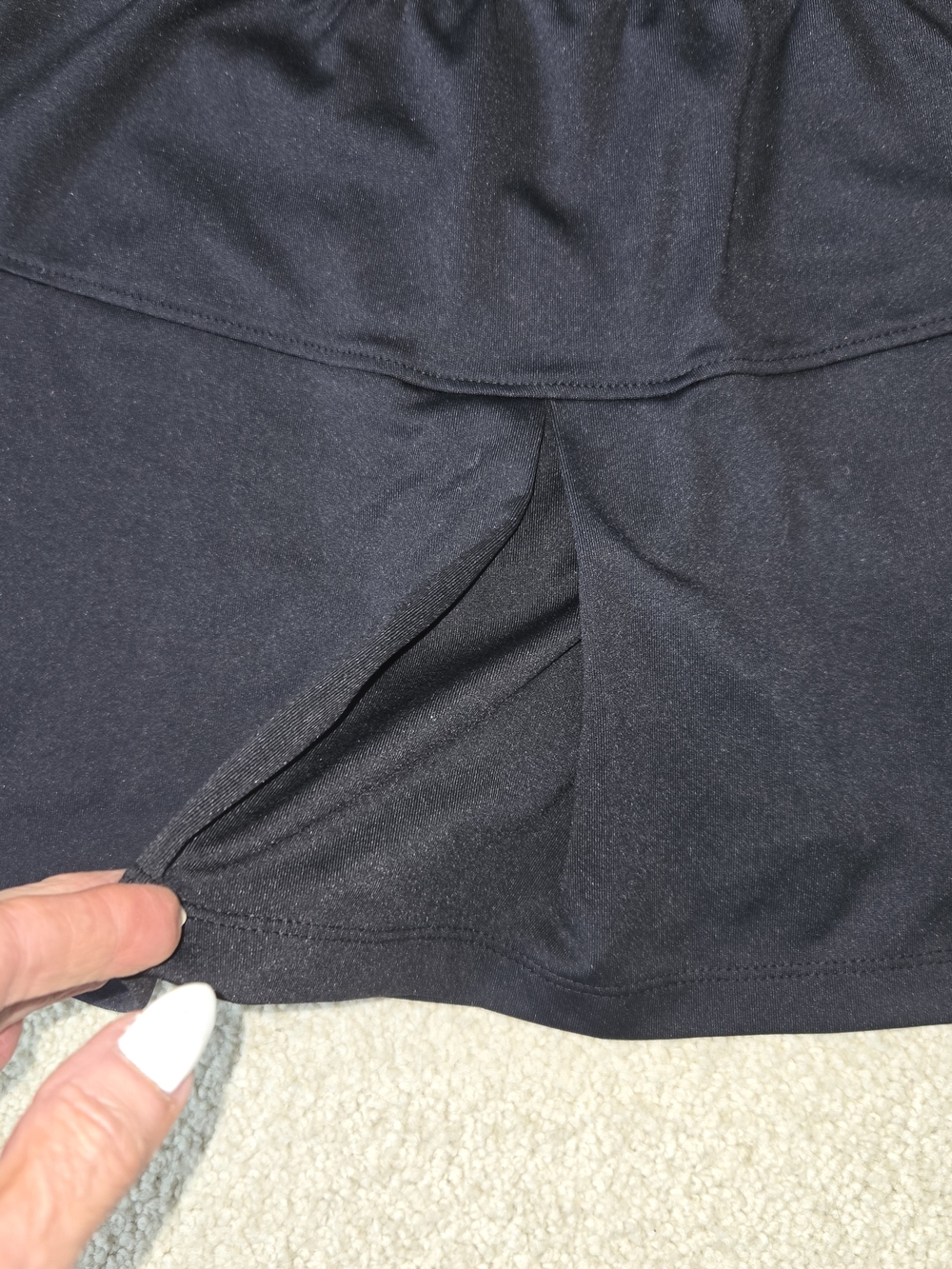 Aspire Sporty Black A-Line Mini Tennis- Running Skort - Athleisure Womens Size S - Picture 5 of 8